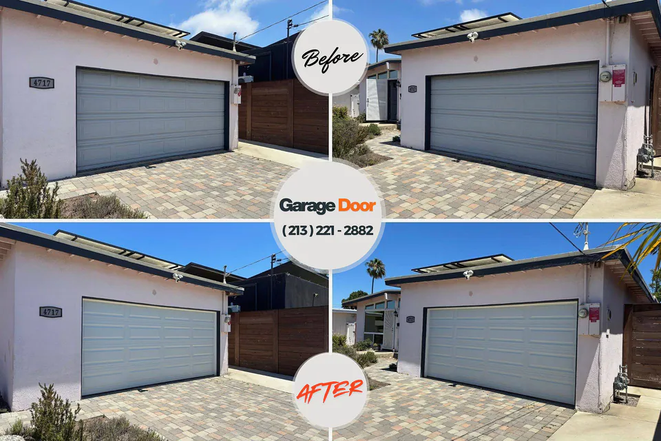 Before and after: garage door repair Cowpens, SC